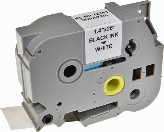 Shirit etiketimi kompatibël Brother TZE-261, 36mm, laminuar, sfond i bardhë