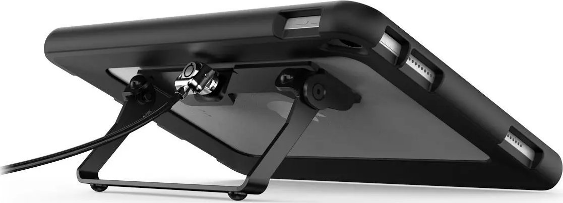 Mbështjellës tableti Compulocks iPad 10.2" Secured Kickstand, me këmbë mbajtëse, metal dhe gomë, i zi