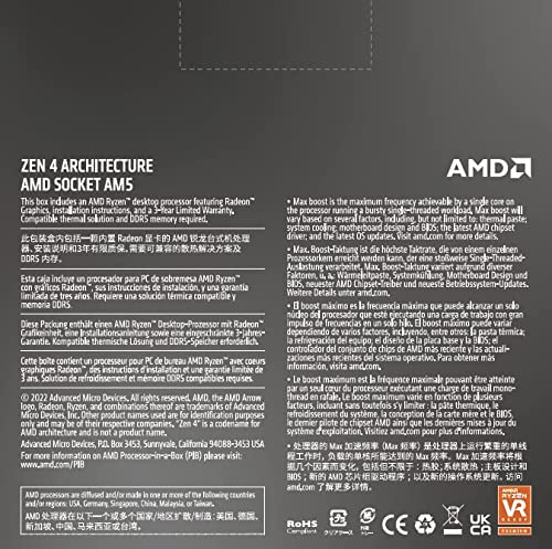 Procesor AMD Ryzen 7 7700X, 8 core 16 thread, 4.5GHz 5.4GHz Max Boost, Socket AM5, argjendtë