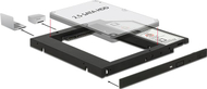 Kornizë montimi Delock 62669 Slim SATA, për bay 5.25", për disk 2.5", e zezë
