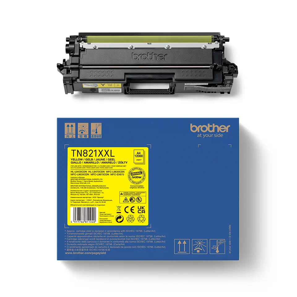 Toner Brother TN-TN821XXLY, i verdhë
