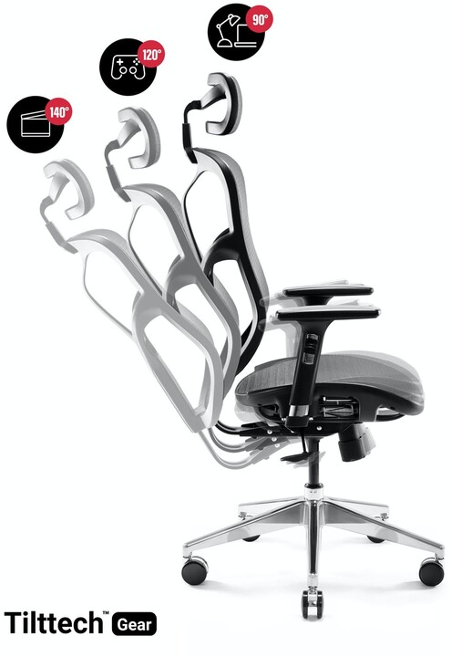 [OUTLET] Karrige Diablo V-Basic, e zezë / hirtë