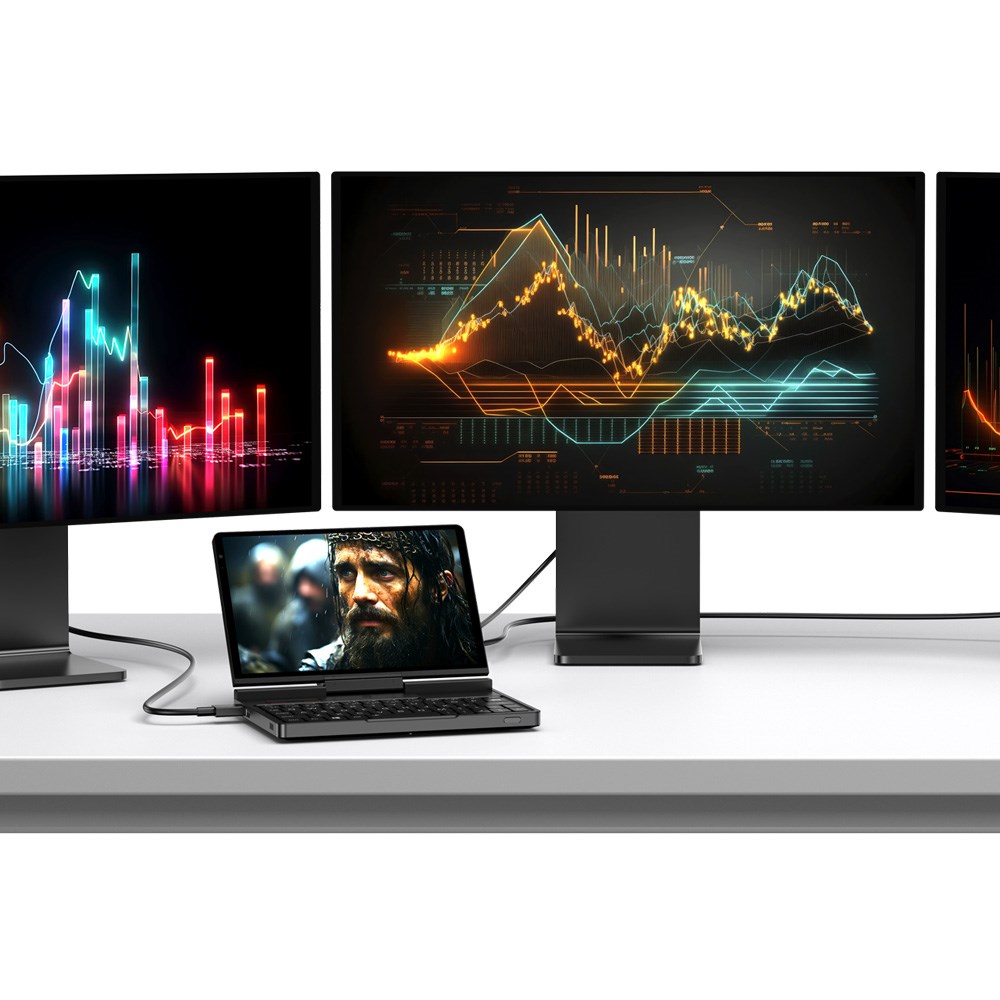 Laptop mini GPD Pocket 4, 8" WQXGA, Ryzen 7 8840U, Touchscreen, 144Hz IPS, 16GB, SSD 1TB, Radeon 780M 3GB, i hirtë
