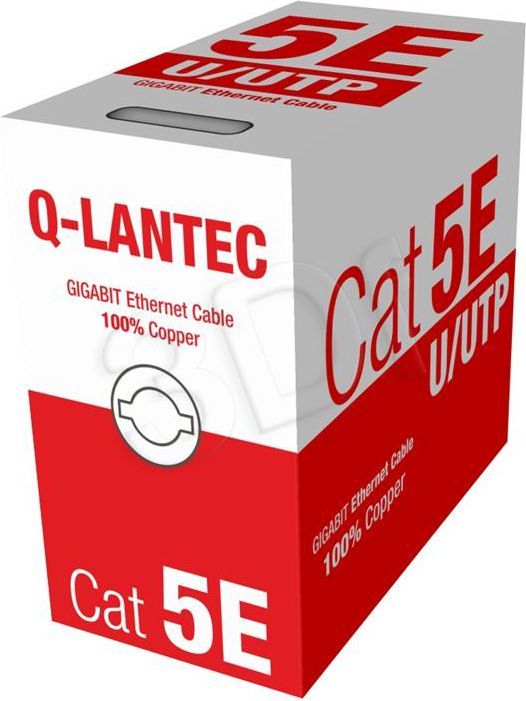 Kabllo rrjeti Q-Lantec KIU5PVC305NC, Cat 5e, 305m, e hirtë