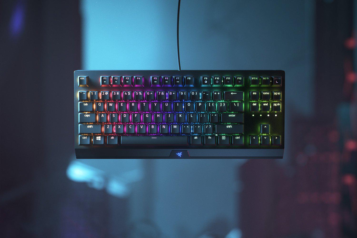 Tastierë Razer BlackWidow V3 Tenkeyless Yellow, mekanike, me ndriçim RGB, e zezë