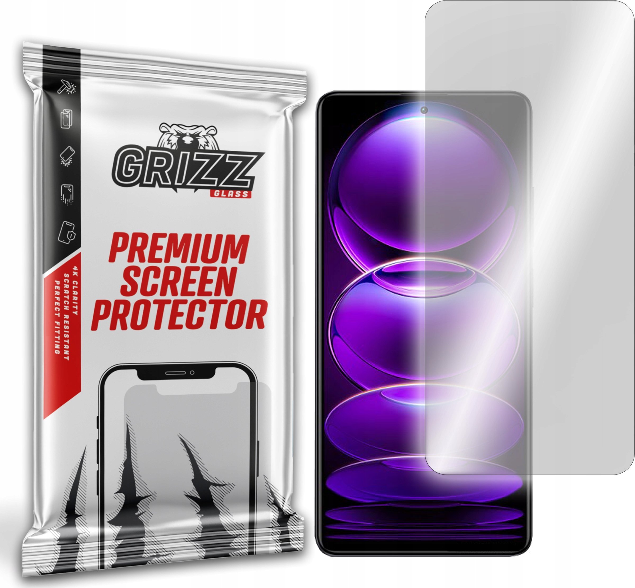 Folie mbrojtëse GrizzGlass Hydrogel Film për Xiaomi Redmi Note 12 Explorer, mbulim i plotë ekrani, transparente