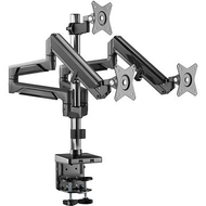 Mbajtëse monitori AlzaErgo Arm T130B Premium USB, për 3 monitorë 17–27", Space Black