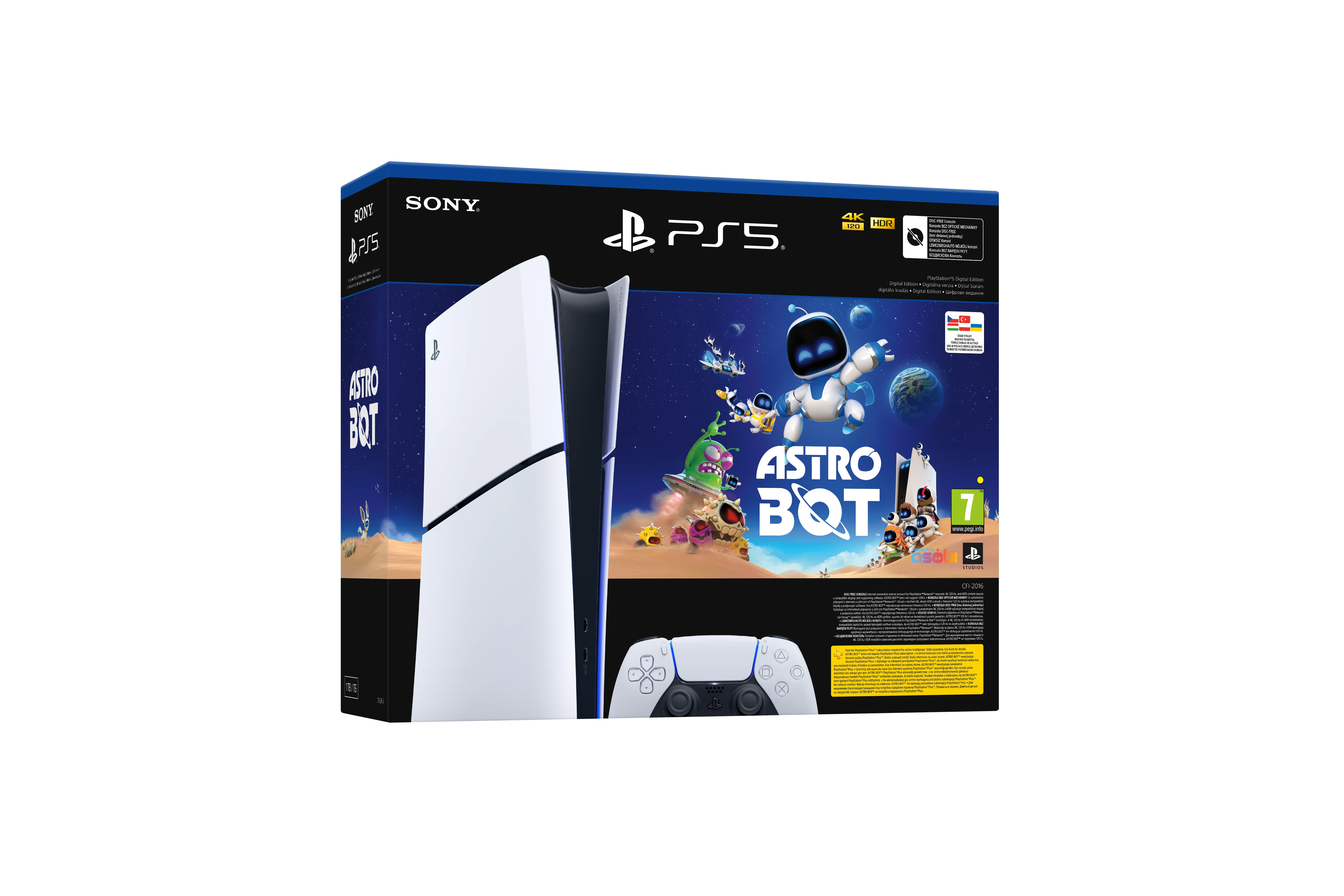 Konzolë Sony PlayStation 5 Digital Edition + Astrobot, i bardhë