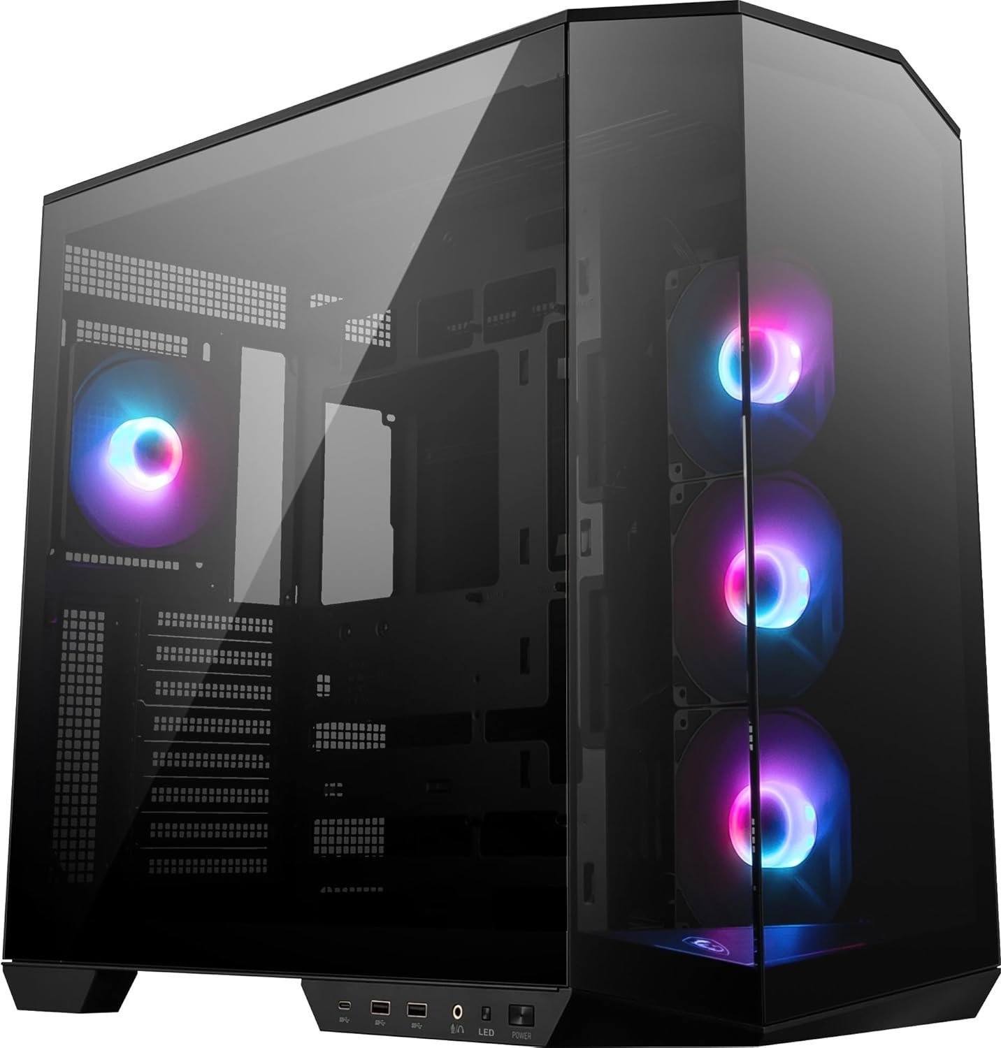Kuti PC MSI MAG Pano 100R PZ, MIDI Tower, xham i temperuar, e zezë