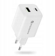 Karikues muri everActive SC-450Q, GaN, 45W, 1x USB 1x USB C, i bardhë