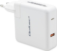 Karikues USB Qoltec GaN FAST 108W, 1x USB C, 1x USB A, i bardhë
