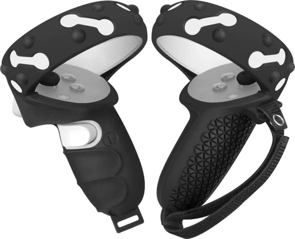 Mbulesë kontrolluesi VR Strado 3 në 1, për Oculus Quest 1 dhe Quest 2, me rrip, e zezë