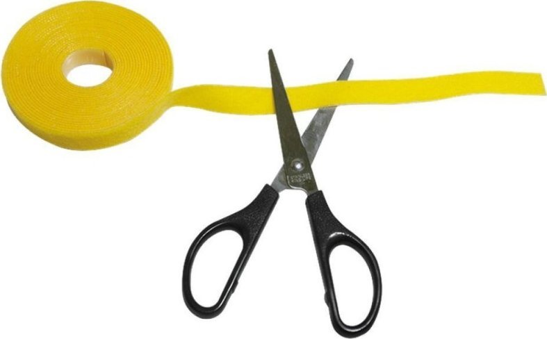 Лента за поврзување за кабли Techly W ISWT-ROLL-2010BKTY, 20 mm, 10 m, црна