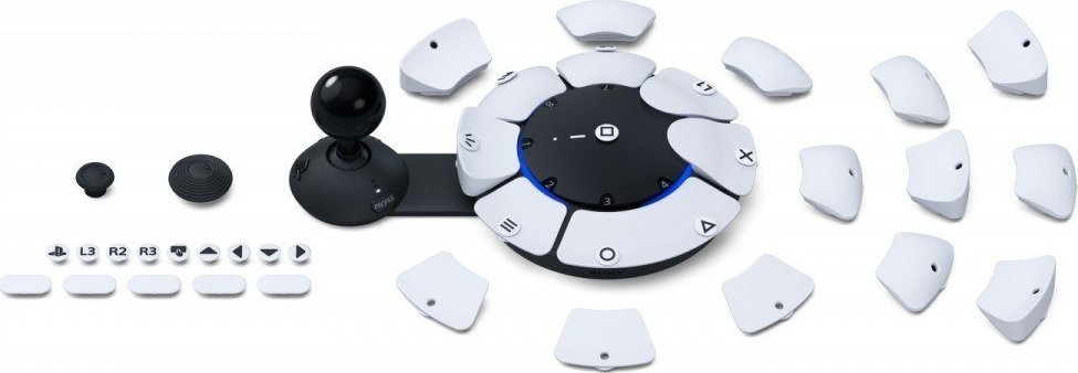 Kontroller Sony Access PlayStation 5, wireless / me kabllo, i bardhë / i zi