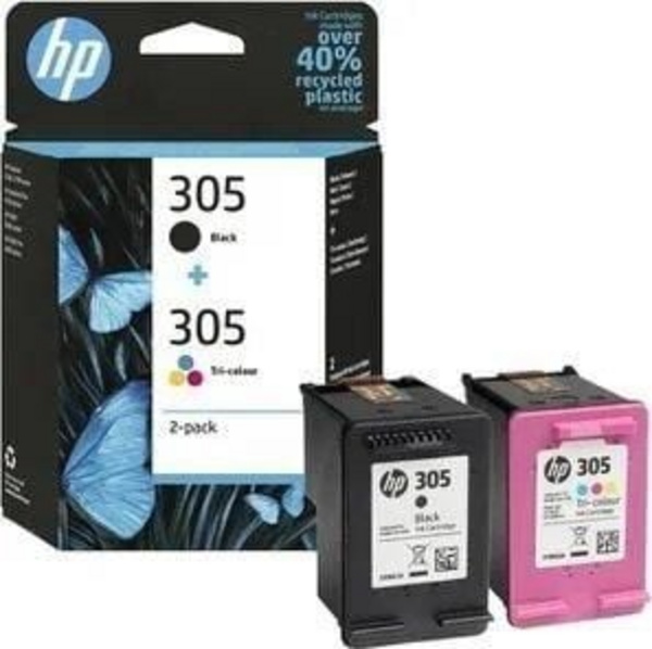 [OUTLET] Ngjyrë për printer HP ink No. 305 2-Pack 6ZD17AE Inkjet, e kaltër/magenta/verdhë