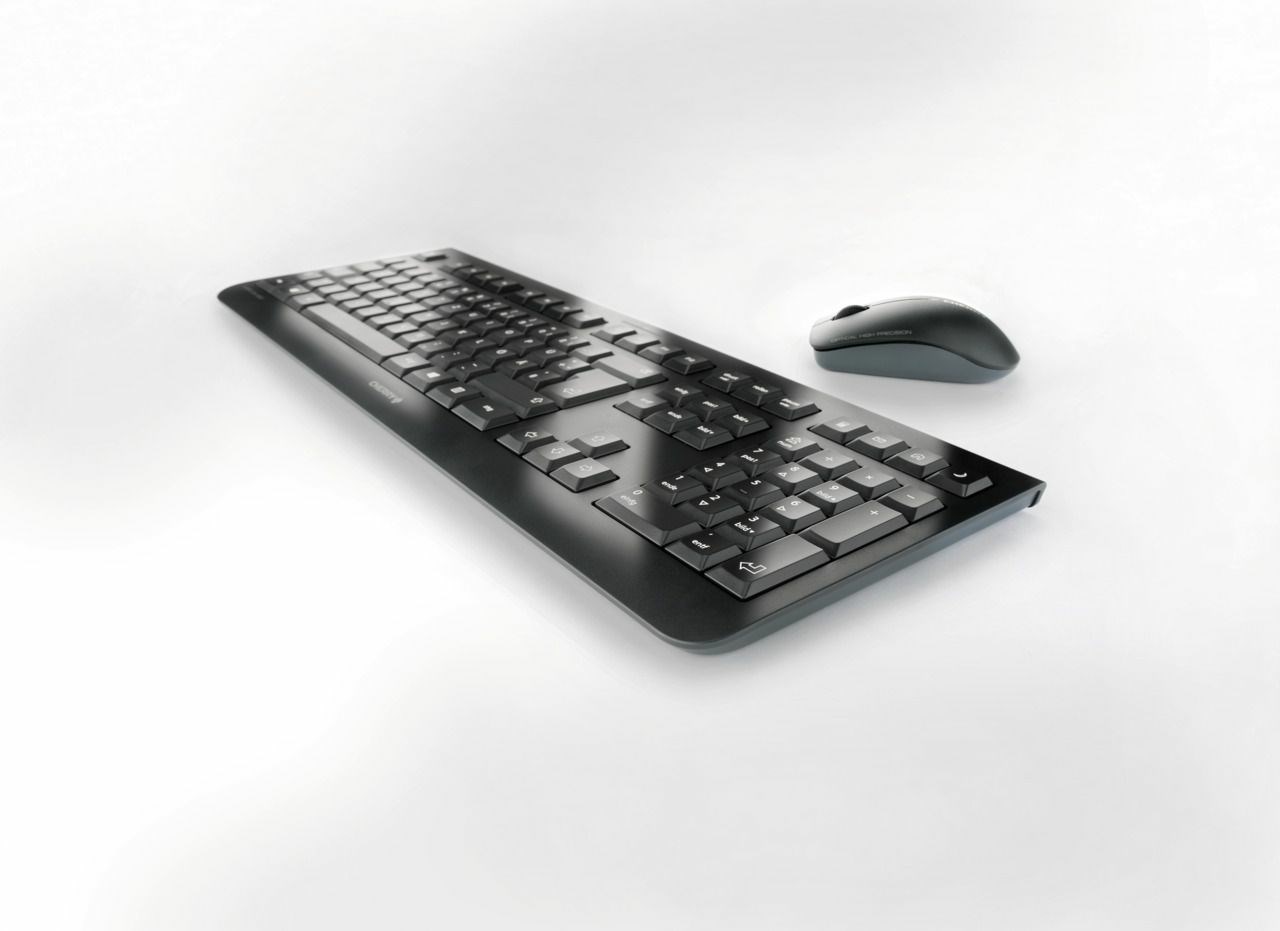 Set tastierë dhe maus wireless CHERRY DW 3000, i zi