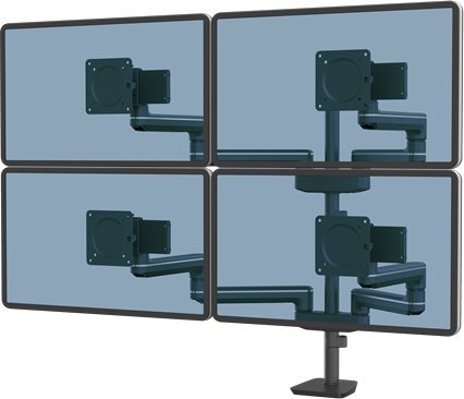 Krah monitorësh FELLOWES TALLO Modular 4FFS, për 4 monitorë, i rregullueshëm, i zi