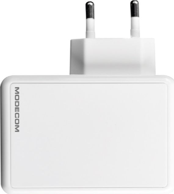 Karikues rryme Modecom MC-45CU, 2x USB, 3A, i bardhë