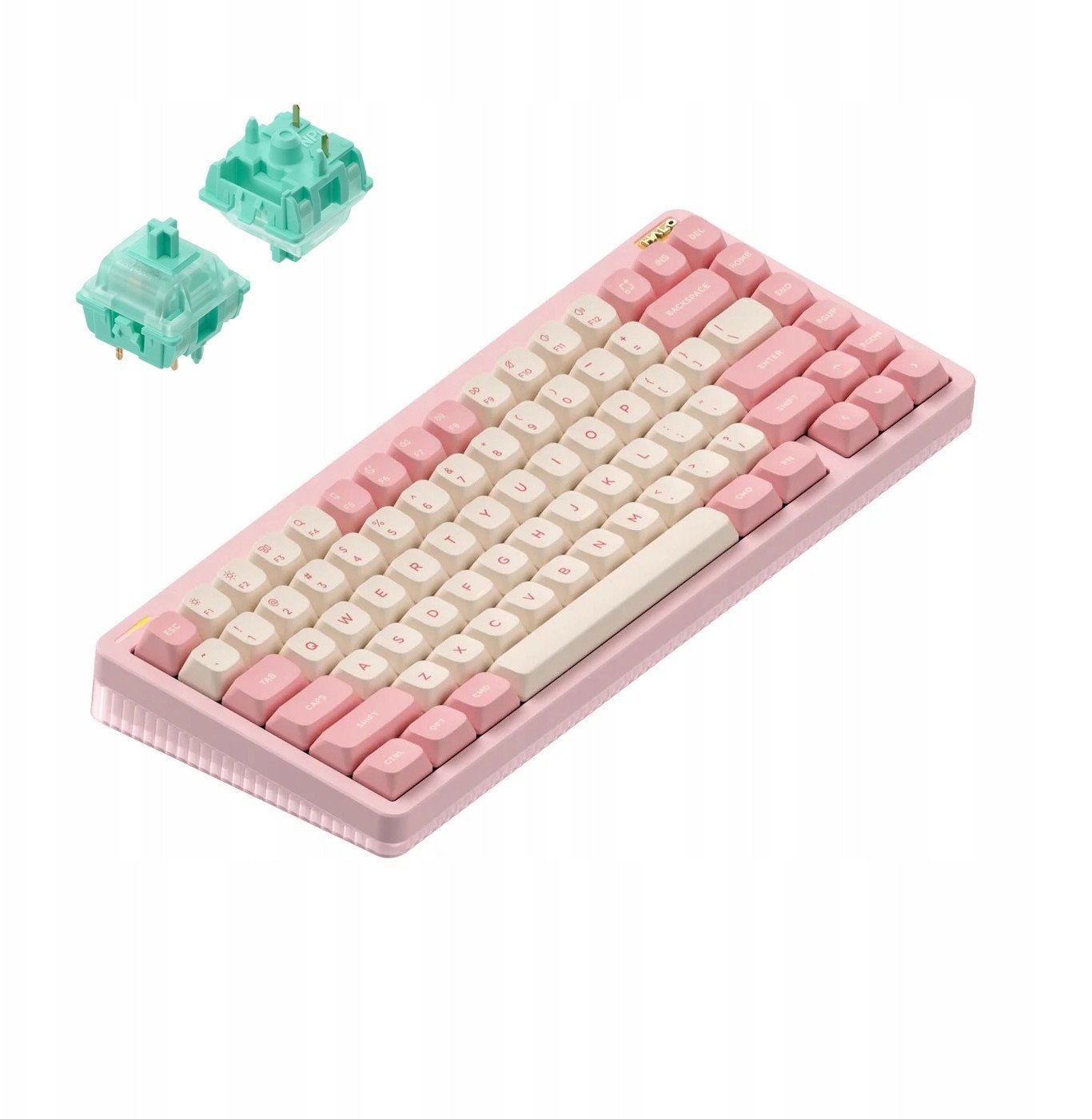 Tastierë mekanike Nuphy Halo75 V2, wireless, RGB, Sakura Fizz Mint