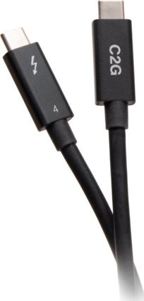 Kabllo C2G Thunderbolt 4 USB C, 2m, 40Gbps, e zezë