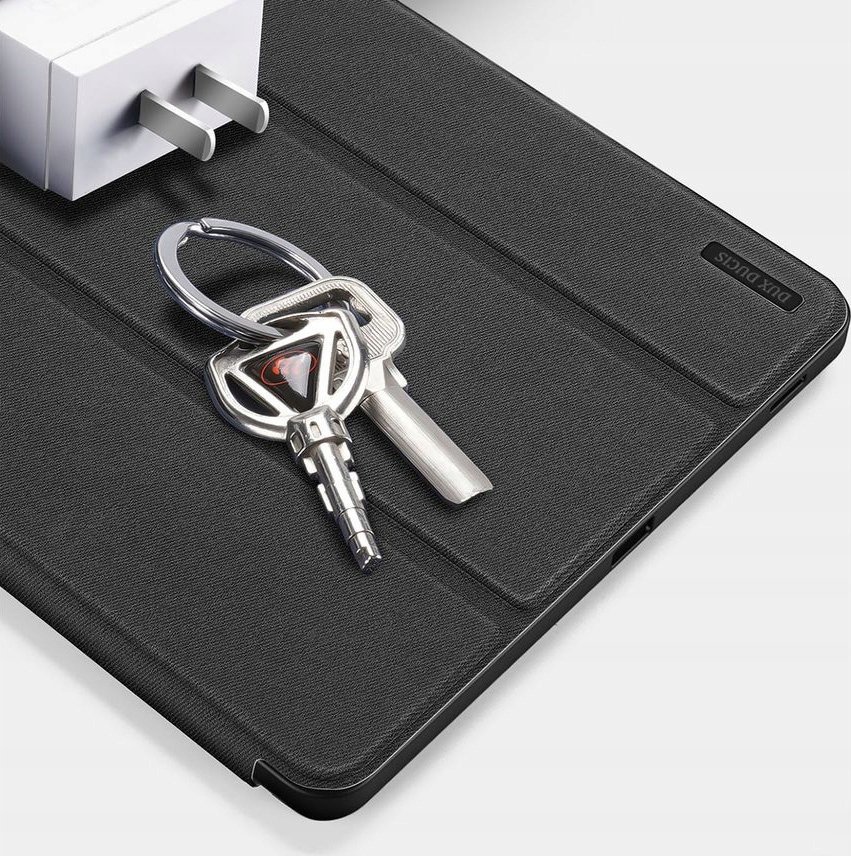 Kuti mbrojtëse Dux Ducis Domo për Samsung Galaxy Tab S9 FE, kapak palosës me stand, auto sleep wake, gri