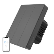 Çelës muri i mençur Sonoff M5-3C-80, 3 kanale, Wi-Fi, i zi