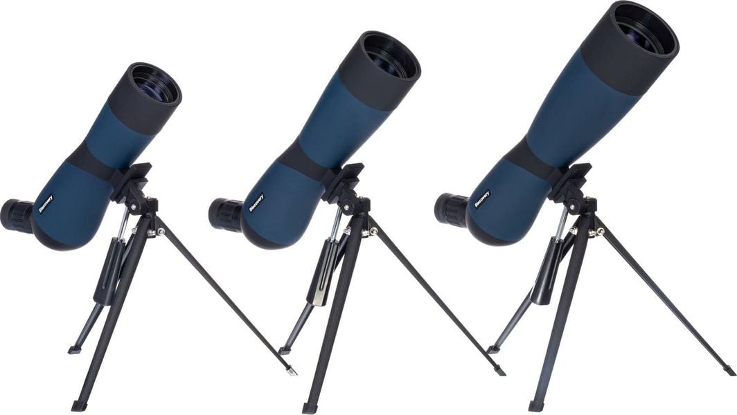 Teleskop peizazhi Levenhuk Discovery Range 70, me tripod tavoline, trup kompakt, blu i errët