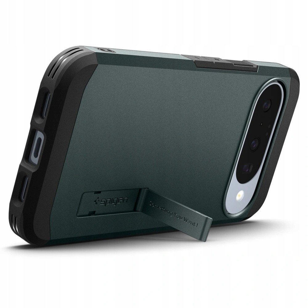 Mbështjellës telefoni Spigen Resistant Armor, Google Pixel 10 Pixel 10 Pro, i gjelbër