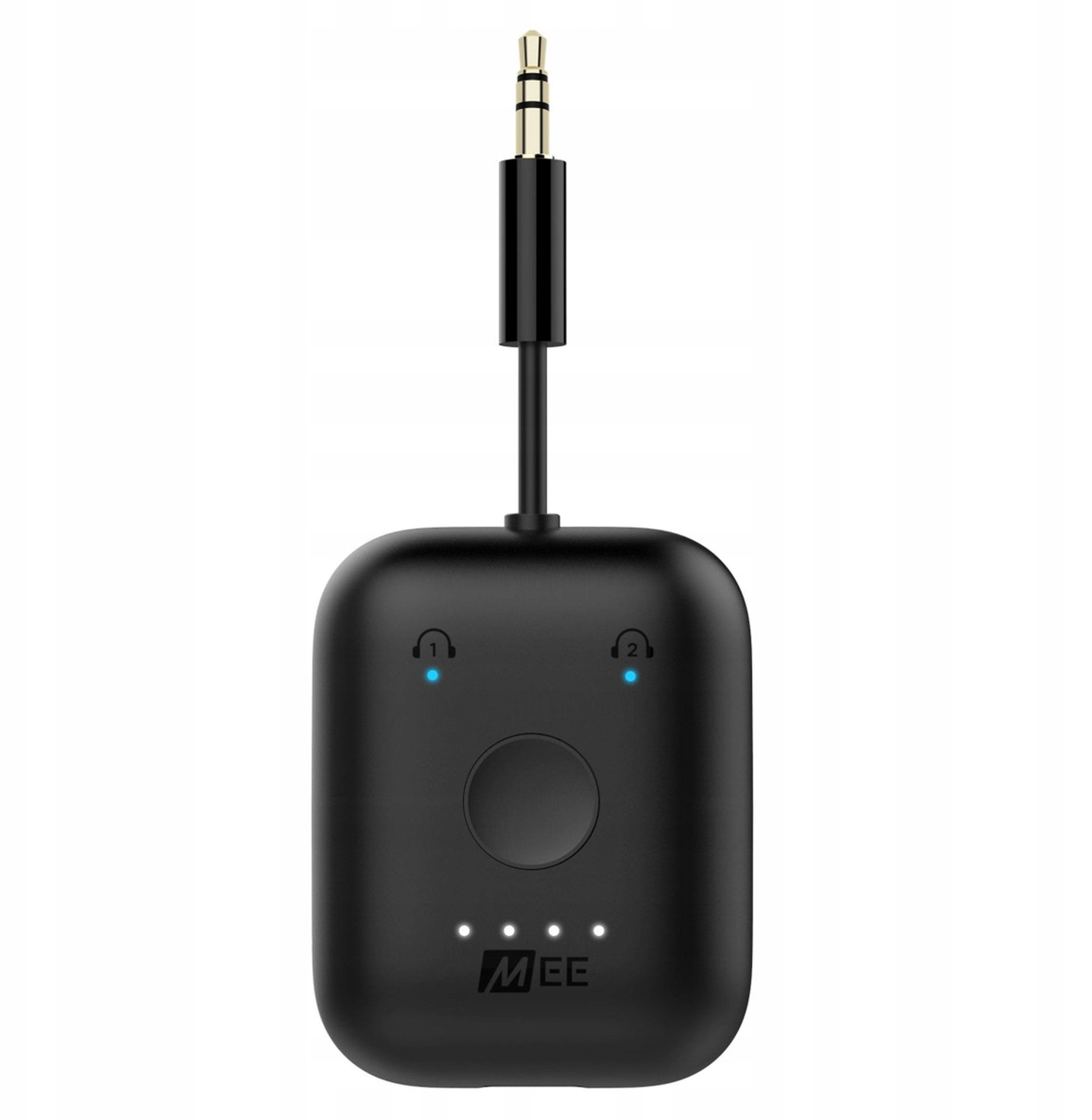 Adapter audio Bluetooth Mee Audio Connect Air, për avion, mbështet deri 2 kufje, i zi