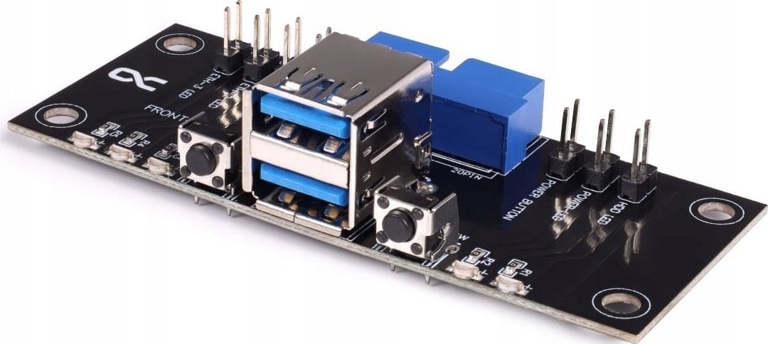 Panel frontor I/O Alphacool ES 25057, USB 3.0, me komplet kabllosh, i zi