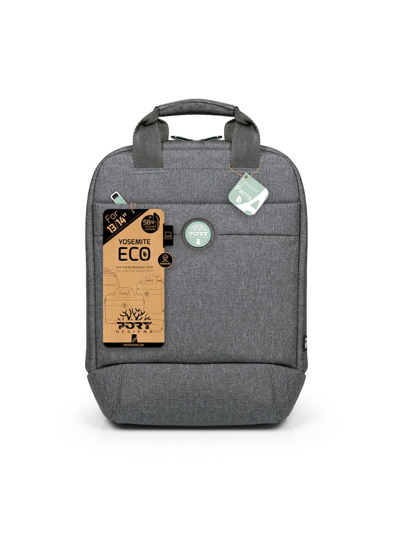 Çantë shpine për laptop Port Designs YOSEMITE Eco, 14", e hirtë