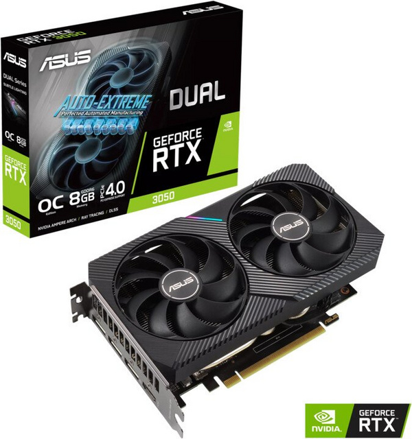 Kartë grafike ASUS Dual GeForce RTX 3050 OC Edition 8GB NVIDIA GDDR6