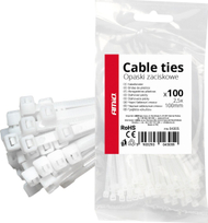 Shirita fiksues kabllosh AMiO 04305, 2.5×100mm, 100 copë, të bardhë