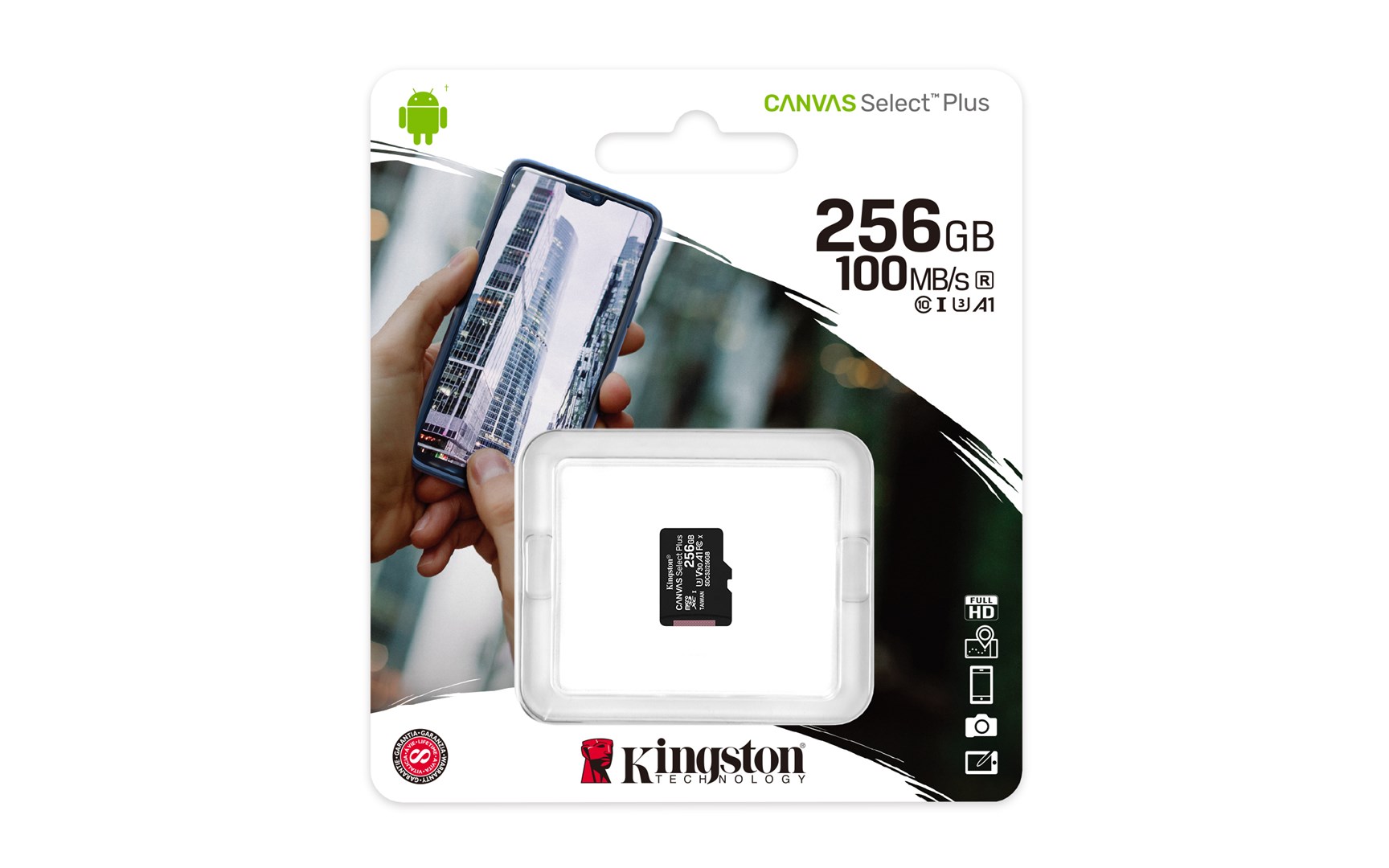 Kartë e memories Kingston Canvas Select Plus, MicroSDXC, 256 GB, Class 10