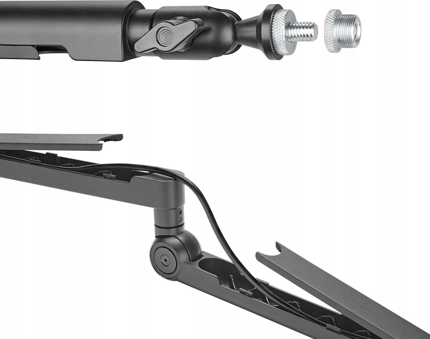 Mbajtëse mikrofoni Nanors RS471, alumini, për qëndrueshmëri, e zezë