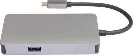 Dok USB-C MicroConnect USB3.1CCOM14, HDMI VGA, Power Delivery 100W, gri