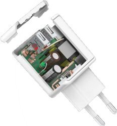 Karikues muri Schwaiger LPRO230 502, 2x USB, 100–240V, i bardhë
