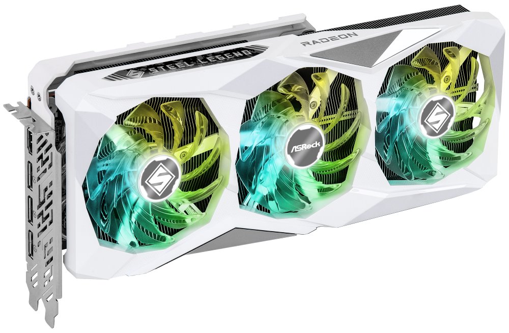 Kартичка за графика ASRock Radeon RX 7700 XT Steel Legend OC, 12GB GDDR6, бела