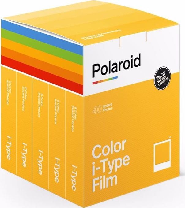 Film Polaroid i-Type Instant Insert, 7.87x7.87 cm, 40 foto, me kornizë të bardhë