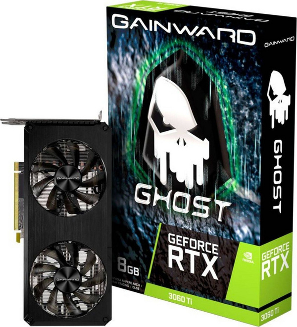 Kartë grafike Gainward GeForce RTX 3060Ti Ghost (471056224-2270), 8GB RAM, GDDR6, e zezë