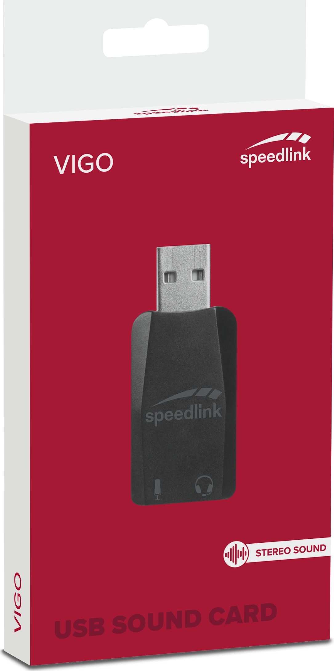 Kartë zanore e jashtme Speedlink Vigo USB, stereo, me hyrje për mikrofon, e zezë