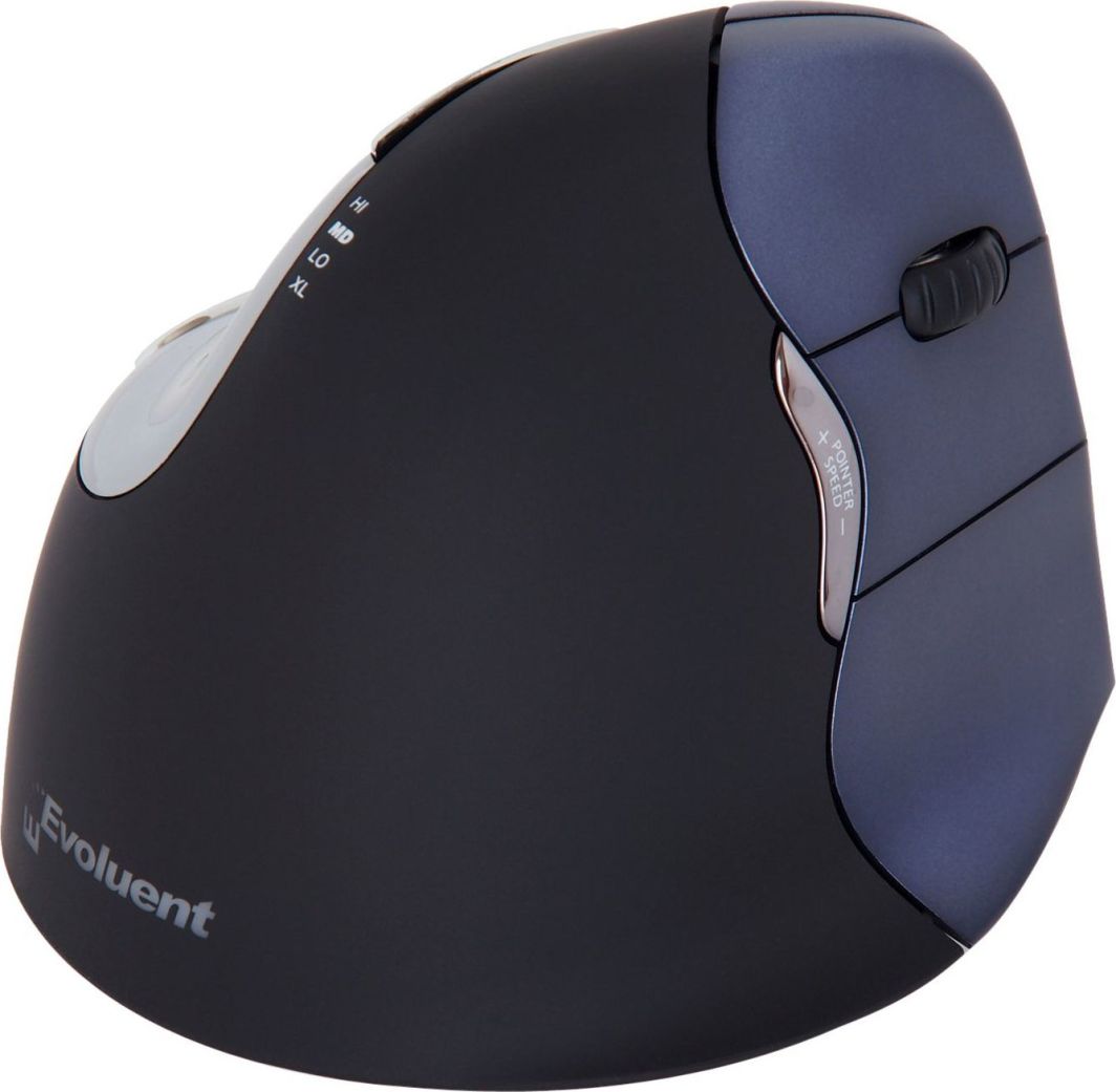 Maus Evoluent VerticalMouse, wireless, USB, i zi dhe i kaltërt