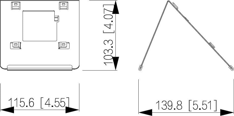 Mbajtës tavoline Dahua VTM, për panele VTM59D seri D E F G H K, gri