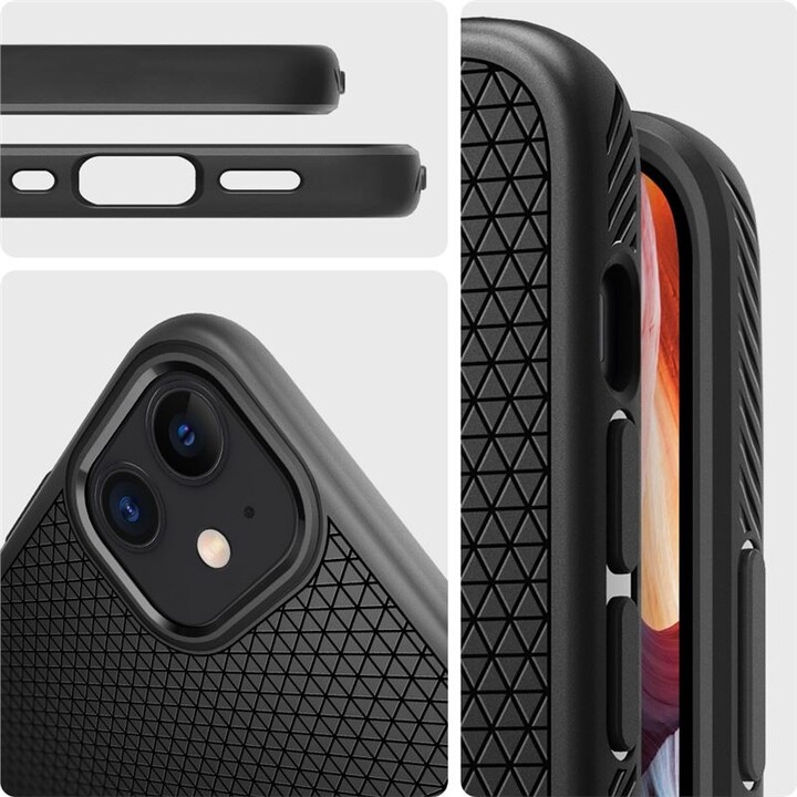 Mbrojtëse Spigen Liquid Air për iPhone 12 mini, e zezë