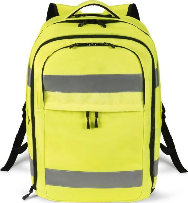 Çantë shpine Dicota Backpack Hi-Vis, 17.3", 32-38L, e verdhë reflektuese