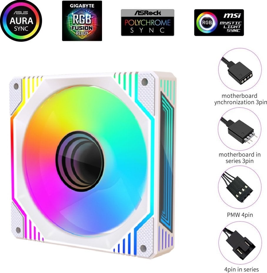 Ftohës 1stCOOL AURA EVO Mirror ARGB PWM (F12-AURA-EVO-W1), 120 mm