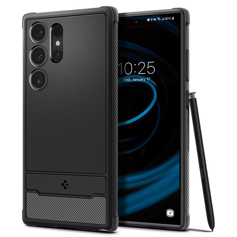 Mbështjellëse për Samsung Galaxy S24 Ultra Spigen Rugged Armor, e zezë