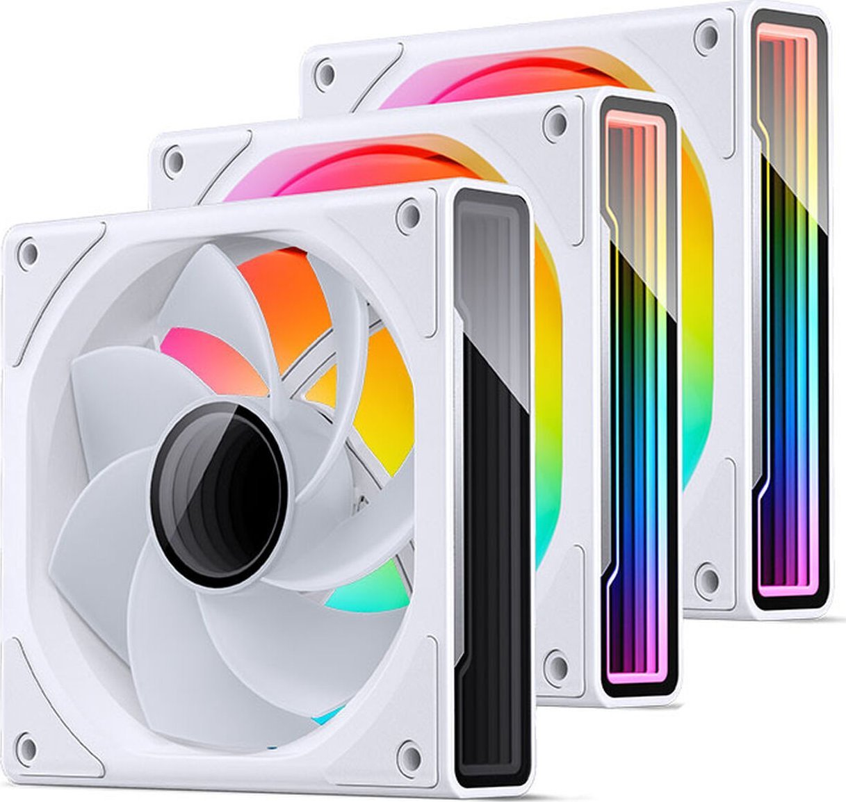 Ventilatorë PC Jonsbo ZK-120WR 3in1, 120mm, RGB, të bardhë