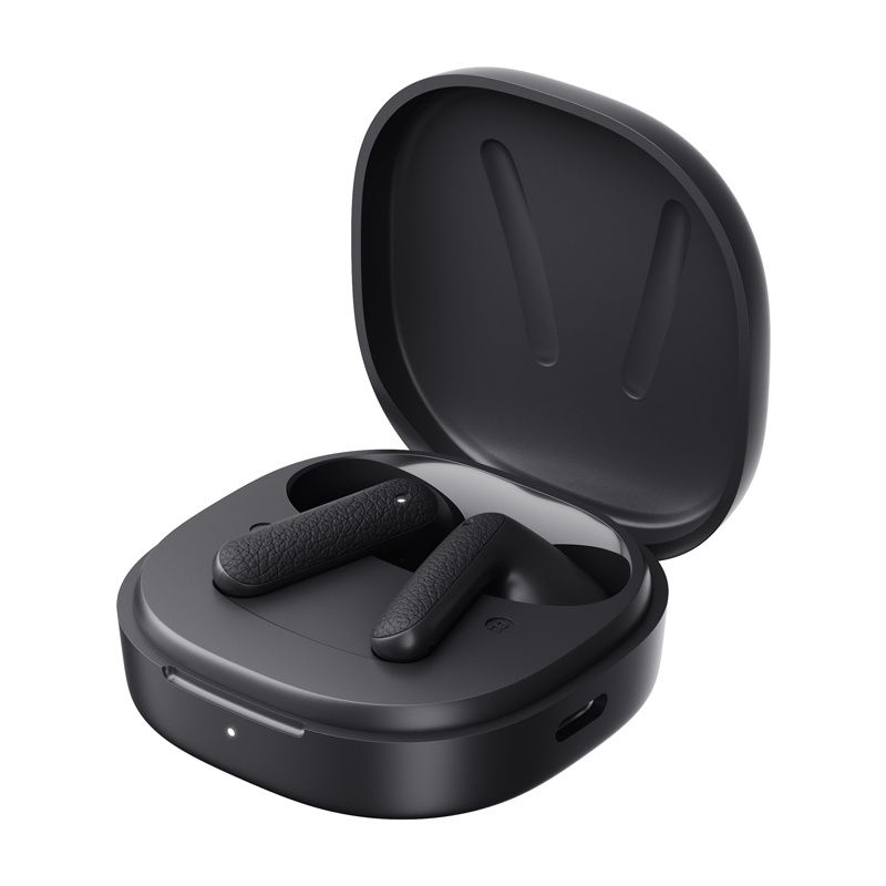 Kufje wireless QCY T41 TWS, 35 orë bateri, me etui karikimi, të zeza