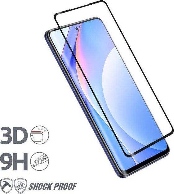 Xham mbrojtës Crong 3D Armour Glass për Xiaomi Mi 10T Lite, 9H, Full Glue, transparent